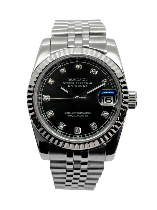 Seiko Datejust Black Diamond Dial