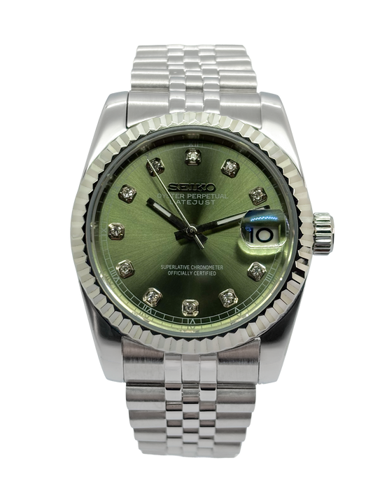 Seiko Datejust Olive Diamond Dial